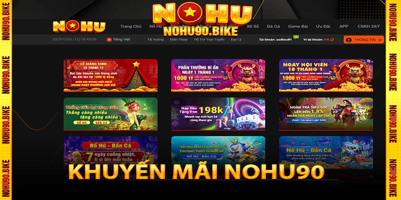 Khuyến mãi NOHU90 - Bùng nổ ưu đãi giá trị cao